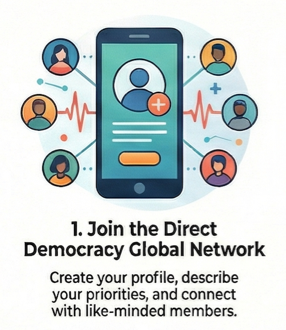 1. Join the Direct Democracy Global Network
